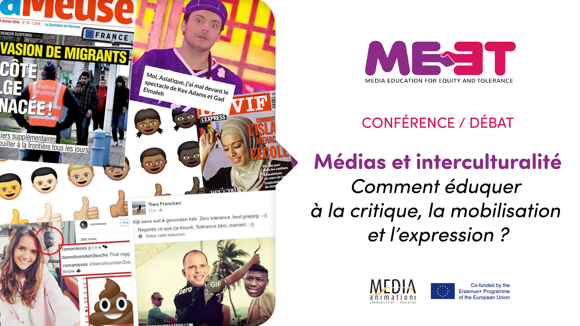 Conférence-débat - Médias et interculturalité : Comment éduquer à la critique, la mobilisation et l'expression ?