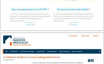 Nouveaux sites web pour FMM et FCPPF
