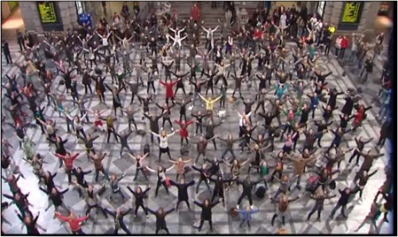 Flashmob à la gare d'Anvers
