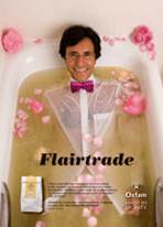 Di Rupo posant pour une pub d'Oxfam...
