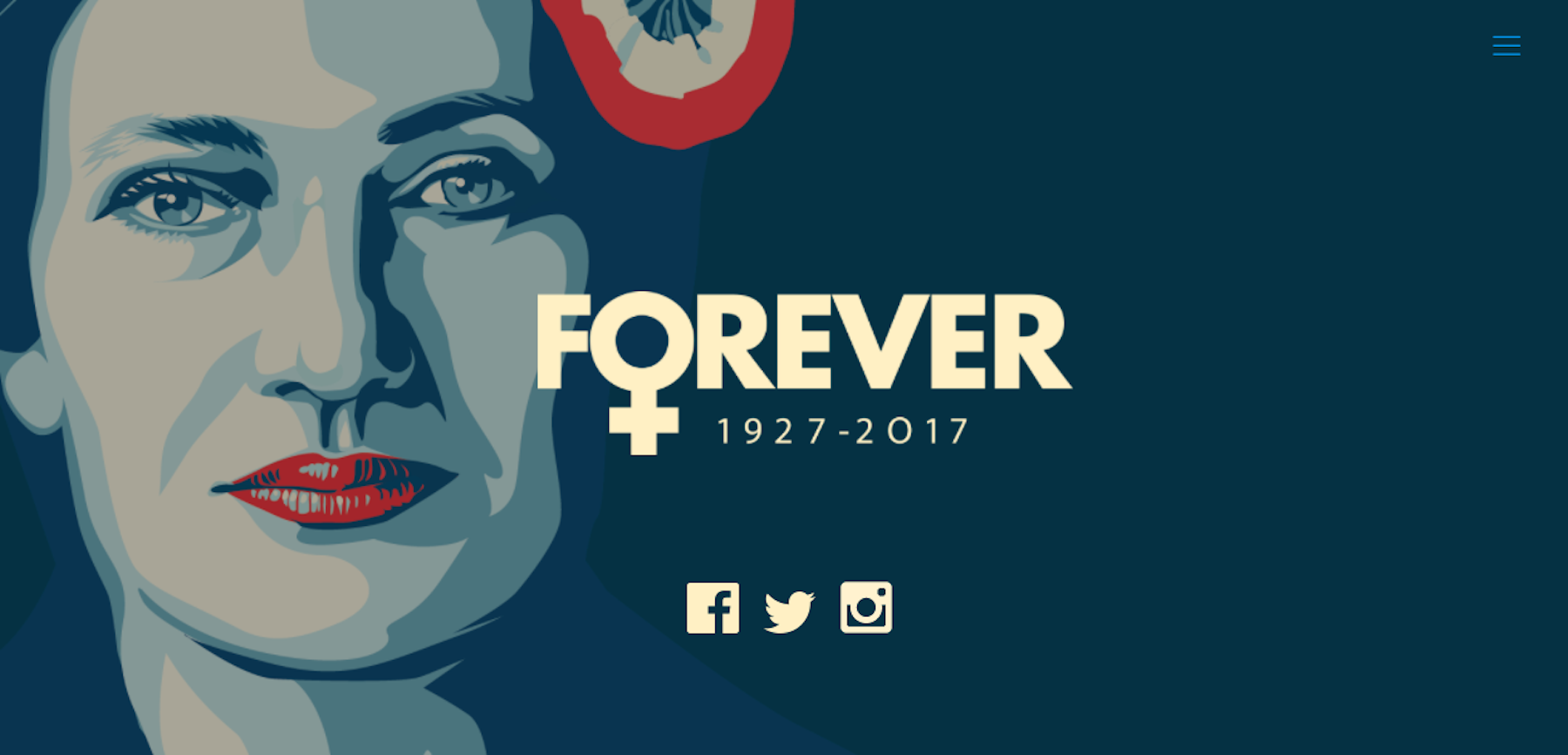 Sur le site Simone Forever, un design contemporain accueille un plaidoyer des plus conservateurs