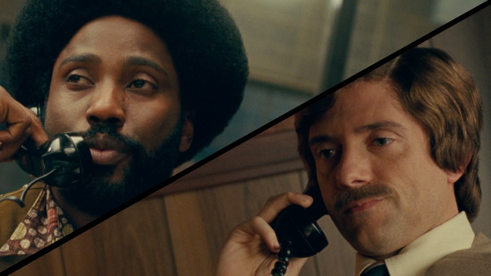 Une image du film Blackkklansman, dans laquelle le héros téléphone au chef du KKK.
