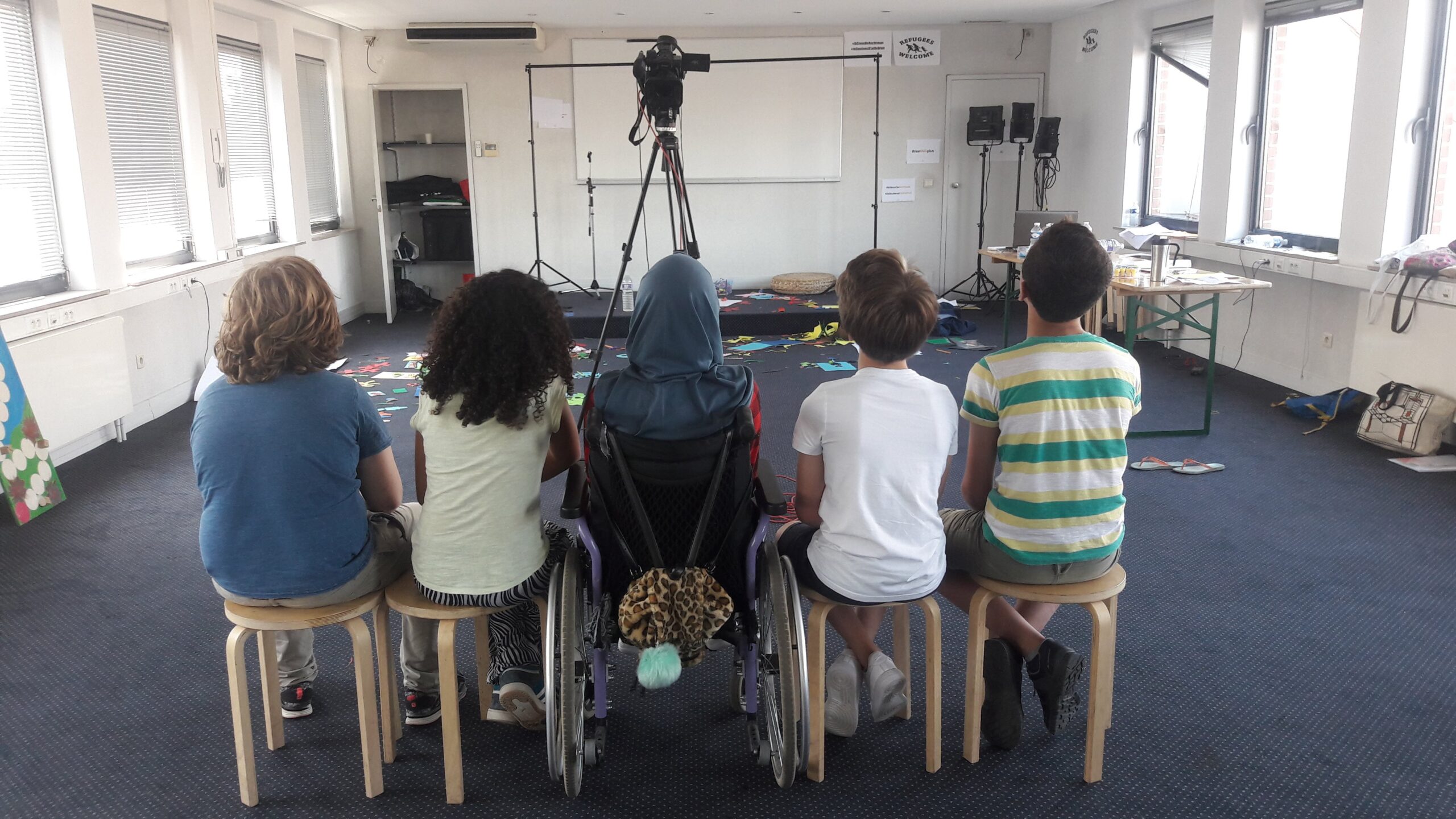 Image de TDM tirée du tournage du court métrage « C’est quoi les migrations »