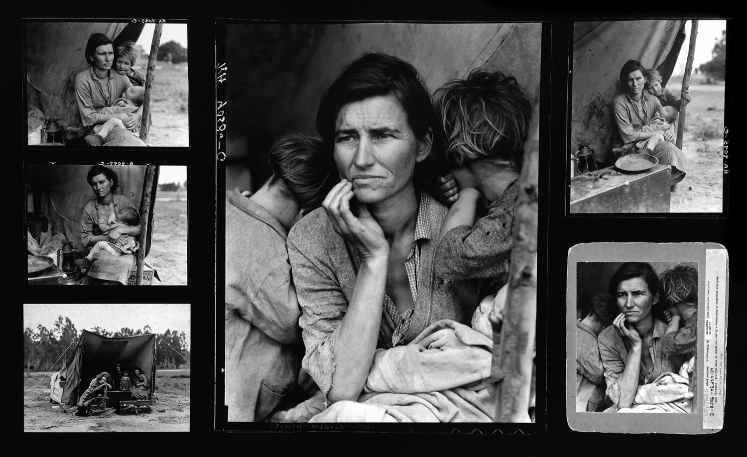 Les fameuses photos de la mère migrante, par Dorothea Lange.