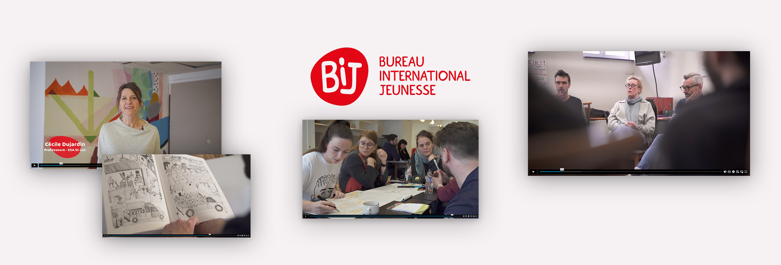 Vidéos Bureau International Jeunesse avec logo BIJ.