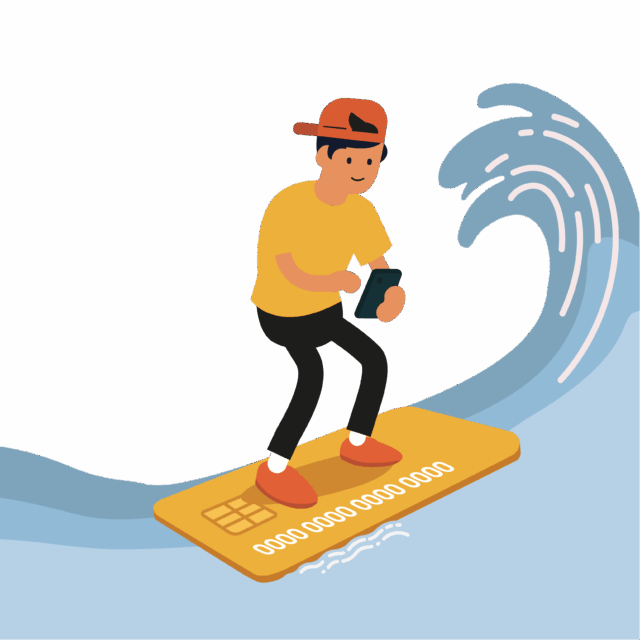Illustration Surfeur