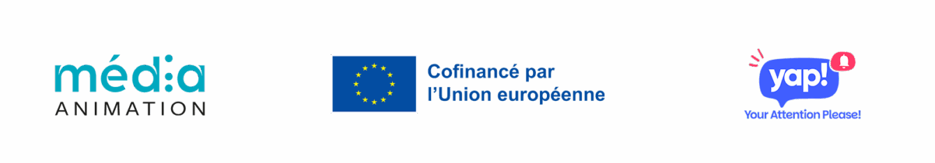 logos de Média Animation, L'union européenne et YAP!