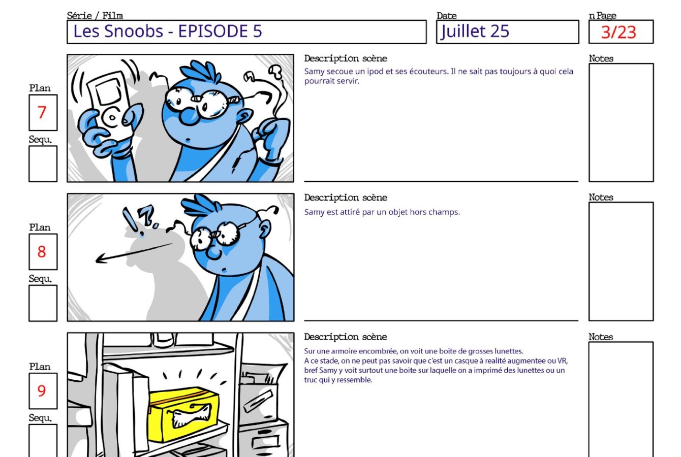 storyboard snoobs exemple