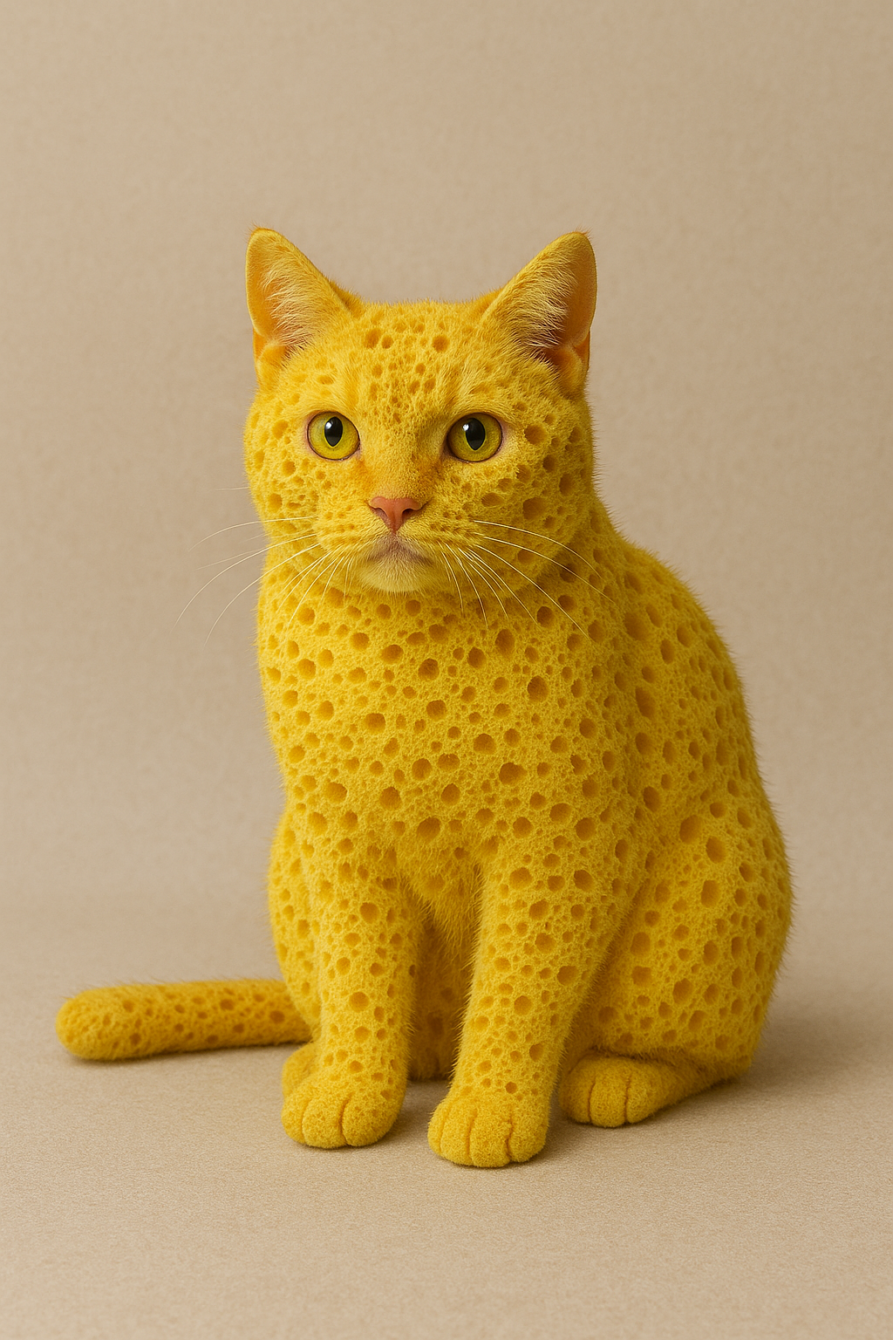 realistic sponge textured cat 1